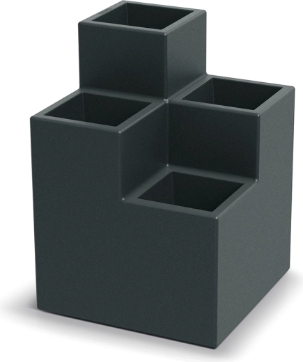 Maceta Cubla Stepa Quatro 58 cm – gris oscuro