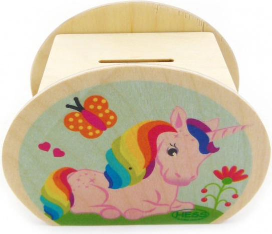 Hucha de madera unicornio HESS
