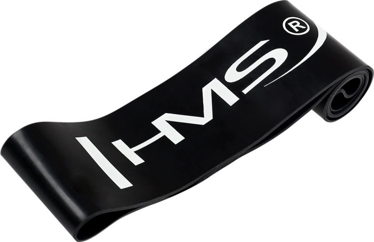 Goma fitness HMS GU04 negra – banda de resistencia 18–25 kg