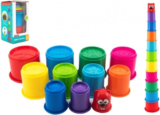 Vasos apilables de colores para niños
