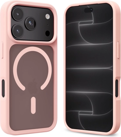 Funda magnética híbrida mate Crong compatible con MagSafe para iPhone 18 Pro Max / 17 Pro Max, rosa