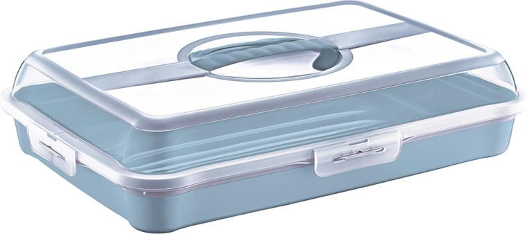 Recipiente para tarta y pasteles Party-Butler nordic blue 43 × 29,5 × 10,5 cm
