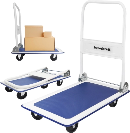 Carro de transporte de plataforma plegable para almacén 150 kg - 1 unidad