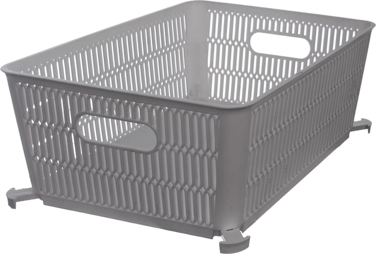 Cesta apilable de almacenamiento Nesta gris 28,5 × 23 × 12 cm