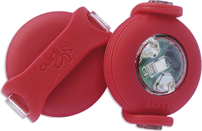 Curli luumi luz de seguridad LED para collar roja