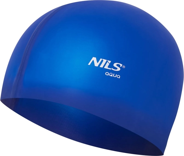 Gorro de natación de silicona NILS Aqua azul oscuro