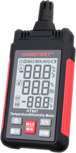 Medidor de temperatura y humedad Habotest