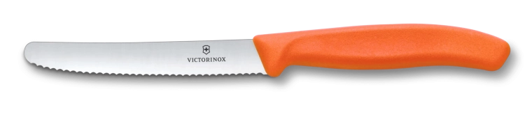 Victorinox Swiss Classic cuchillo dentado para tomates y de mesa 11 cm, naranja