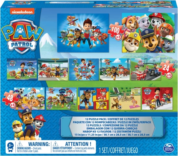 La Patrulla Canina set de puzzles grandes 12 uds