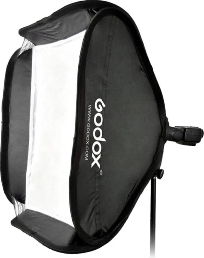 Godox softbox plegable con soporte tipo S y montura Bowens 60 × 60 cm