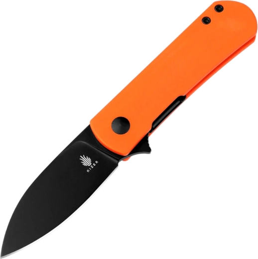 Navaja plegable de bolsillo Kizer Yorkie con acero Nitro-V y mango de G10 naranja - 1 pieza