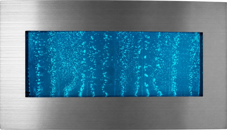 Panel de pared de agua con burbujas para colgar con iluminación LED RGB 95 × 55 × 11,5 cm
