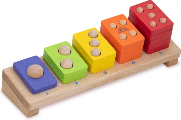 WONDERWORLD rompecabezas de madera números de colores 1–5