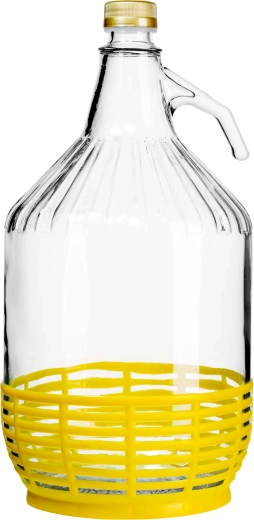 Damisana de vidrio con tapa de 5 l