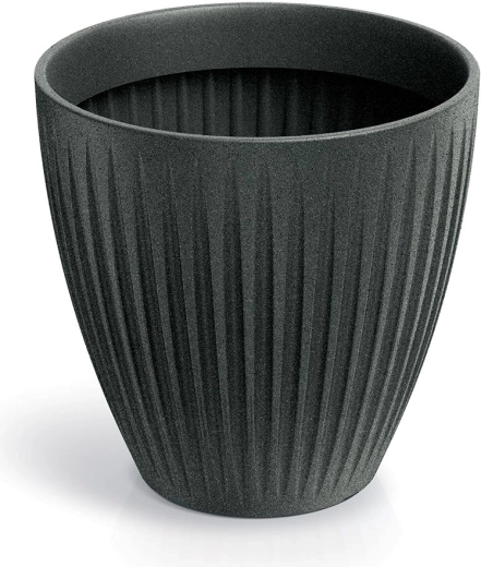 Maceta Latia Round Midl 60 cm – granito negro