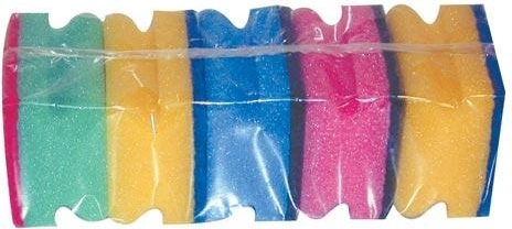 Esponja moldeada para lavar platos 8,5 × 7 × 4,5 cm, mix de colores (5 uds)