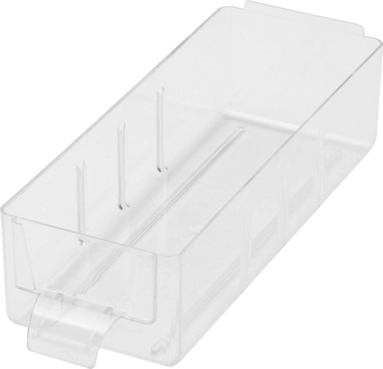 Caja pequeña de plástico S con separadores 13,8 × 5,2 × 3,5 cm