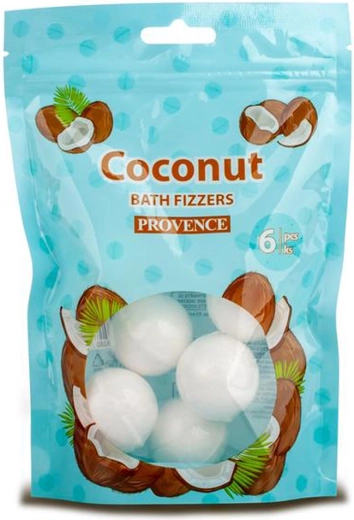 Bolas efervescentes de baño Provence coco 6 uds