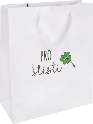 Bolsa de papel para regalo «Para la suerte» 26 × 10 × 32 cm