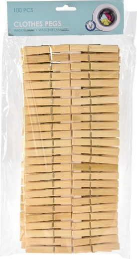 Pinzas de bambú para la ropa 100 uds