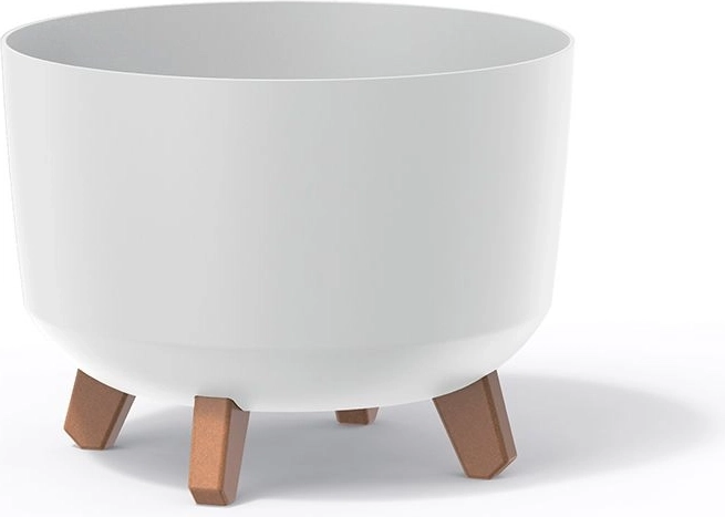 Maceta Gracia 33,9 cm blanca con patas