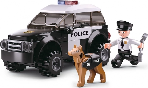 Sluban patrulla de policía con perro