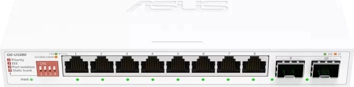 Switch no gestionado 8× 2.5G + 2× 10G SFP+ QG-U1080