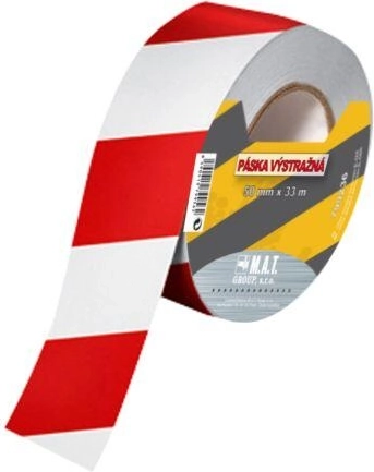Cinta de advertencia rojo-blanca 75 mm x 500 m