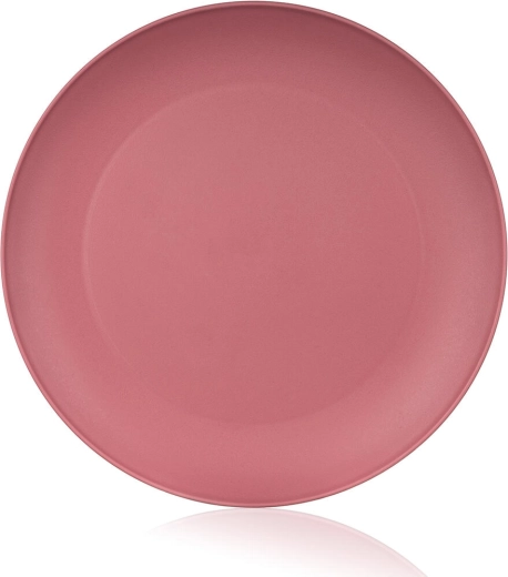 Plato llano de plástico 23,5 cm rosa Culinaria