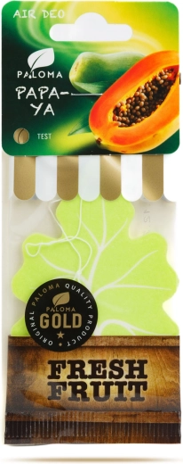 Paloma Gold Fresh Fruit Papaya ambientador colgante para coche