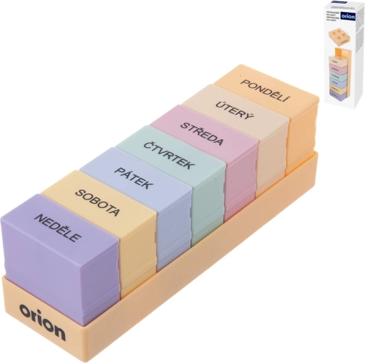 Organizador semanal de medicamentos de plástico UH con 4 secciones al día (CZ)