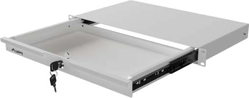 Cajón con cerradura Lanberg para rack 19" 1U, 270 mm, gris