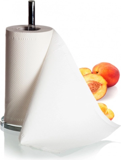 Soporte de acero inoxidable para rollo de papel de cocina 13,5 × 32 cm