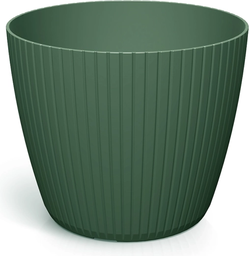 maceta lamia 20 cm verde oscuro – cubremaceta de plástico para plantas de interior y exterior