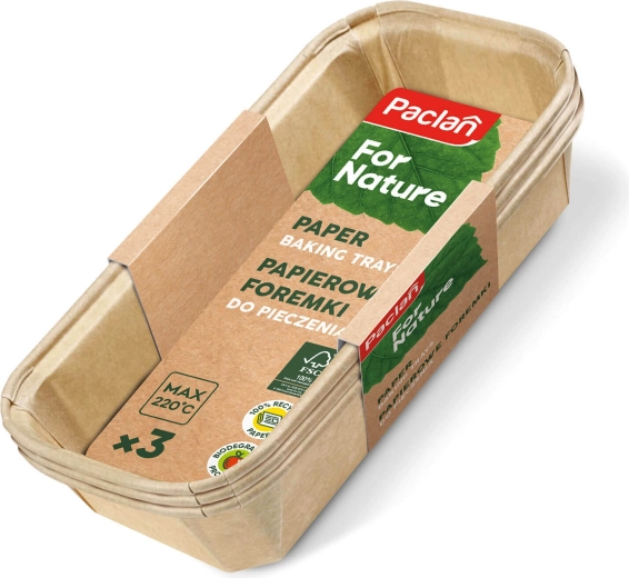 Paclan For Nature moldes de papel compostables para hornear 3 uds.