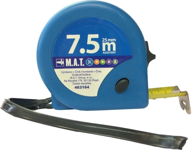 Cinta métrica retráctil 7,5 m × 25 mm ASSISTENT