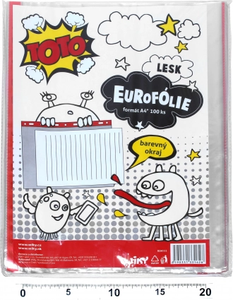 Funda transparente A4 con pestaña de colores