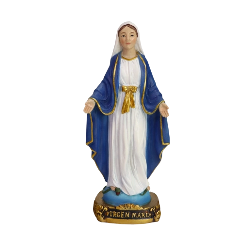 Figura de la Virgen María de resina, 6 × 4 × 13 cm