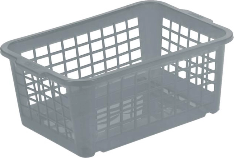 Cesta de plástico KEEEPER 17 × 25 × 10 cm, gris