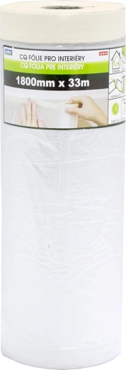 Cinta de enmascarar para interiores con lámina de cobertura 180 cm × 33 m