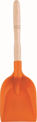 Androni pala infantil con mango de madera 34 cm naranja