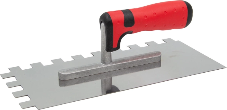 Llana dentada de acero inoxidable 15 × 15 mm, 280 × 130 mm