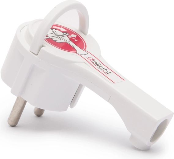 Clavija de red montable con salida de cable en ángulo
