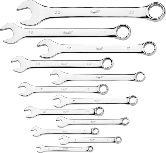 Juego de llaves combinadas 6–22 mm, 12 piezas