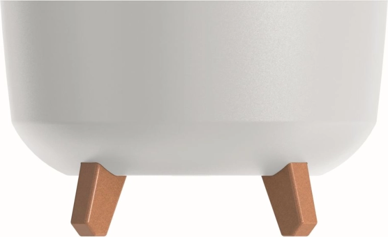Maceta con patas Gracia Low Eco Wood 38 cm – blanca