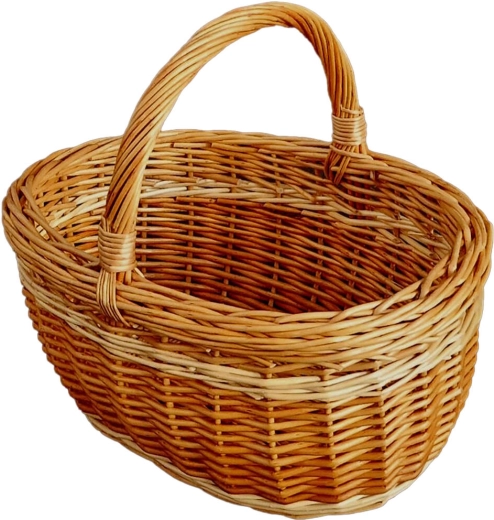 Cesta para fruta pequeña de mimbre lacado 32 × 28 × 25 cm