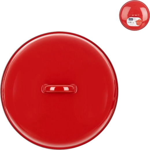 Tapa esmaltada Lem 21 cm roja