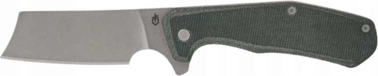 Cuchillo de bolsillo Gerber Asada Olive 7,6 cm con hoja stonewash y empuñadura de micarta