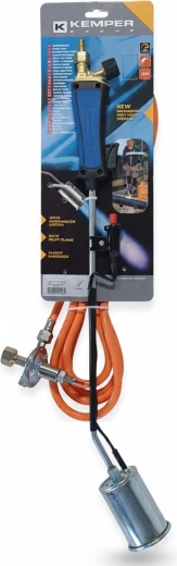 Conjunto de soplete para quemar con quemador de 79 kW, manguera de 5 m y regulador (diámetro de boquilla 60 mm)