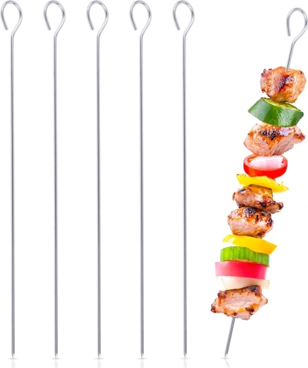 Agujas de acero inoxidable Vilde para brochetas 35 cm, 6 uds